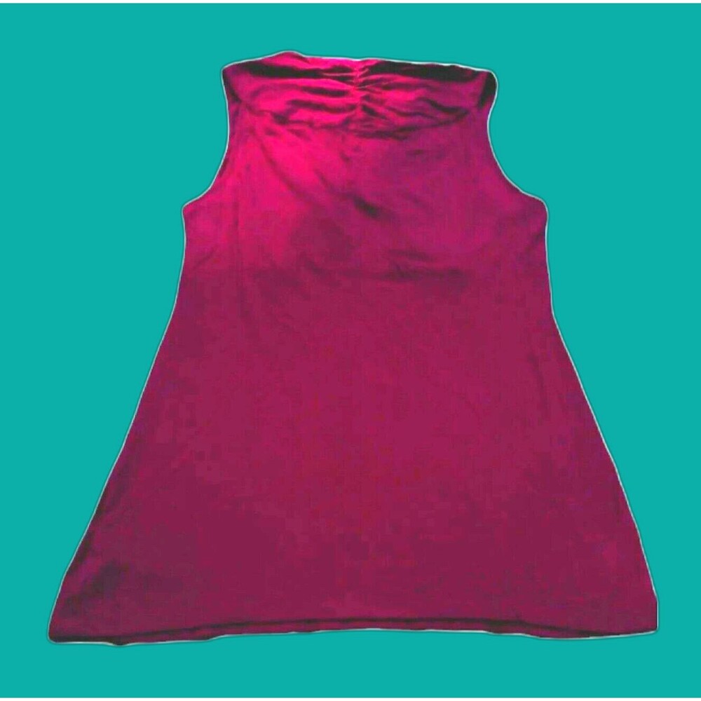 Banana Republic Woman Top Size M Purple Burgundy Sleeveless V Neck - Picture 2 of 4